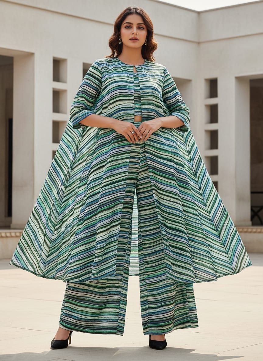 A Modern Canvas of Painterly Stripes