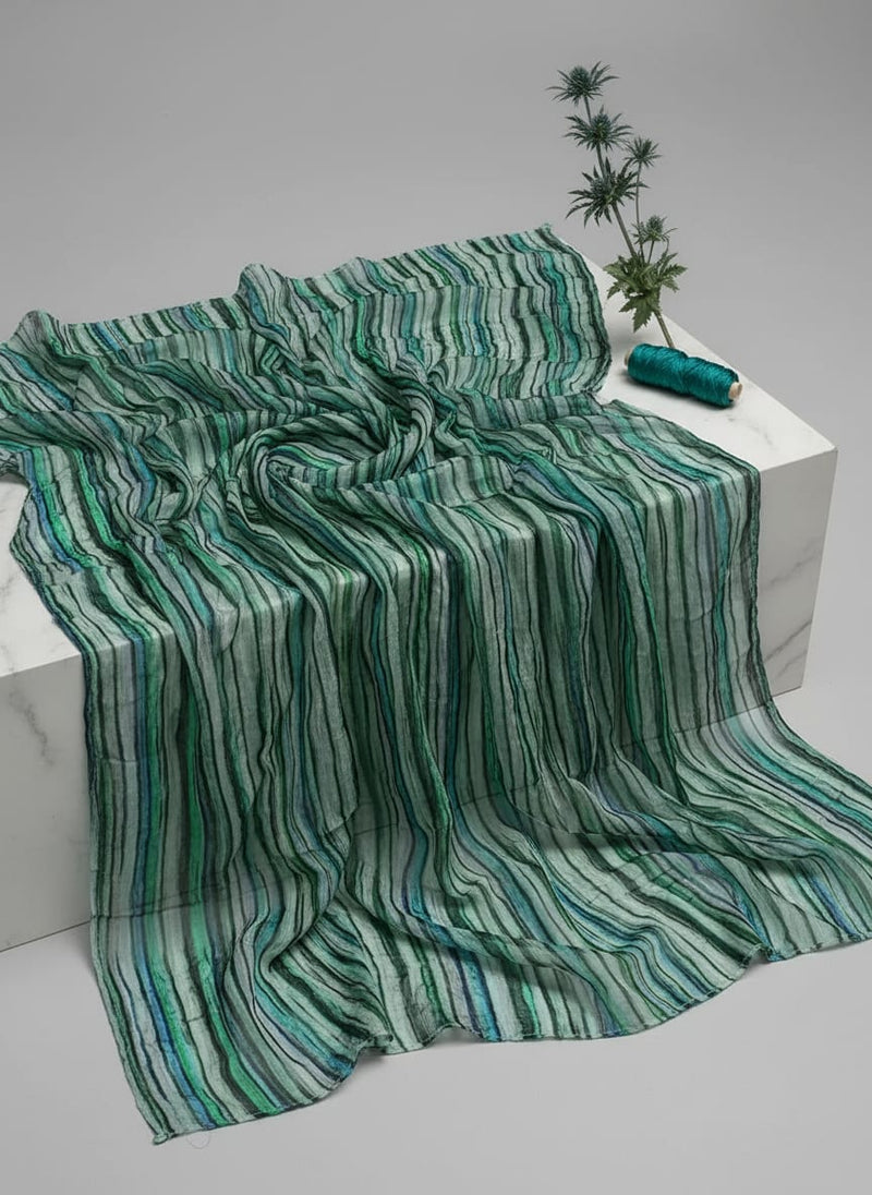 Random Stripes Pattern Digital Printed Fabric