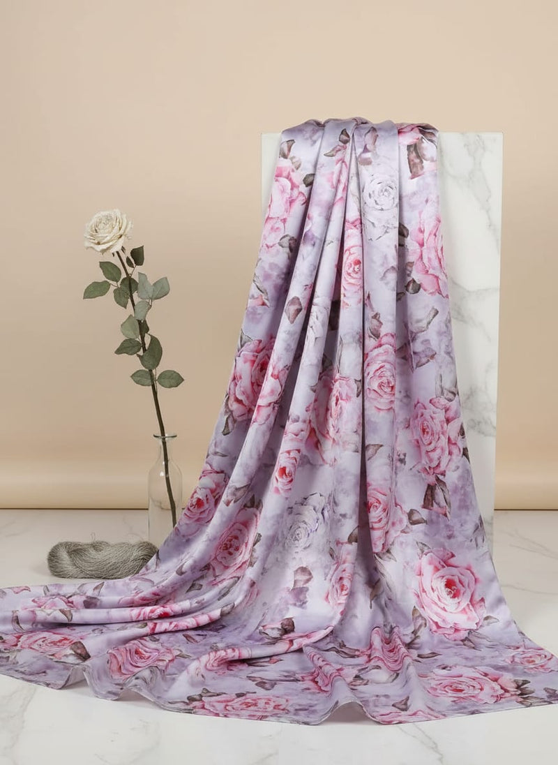Rosegold Flower Digital Printed Fabric