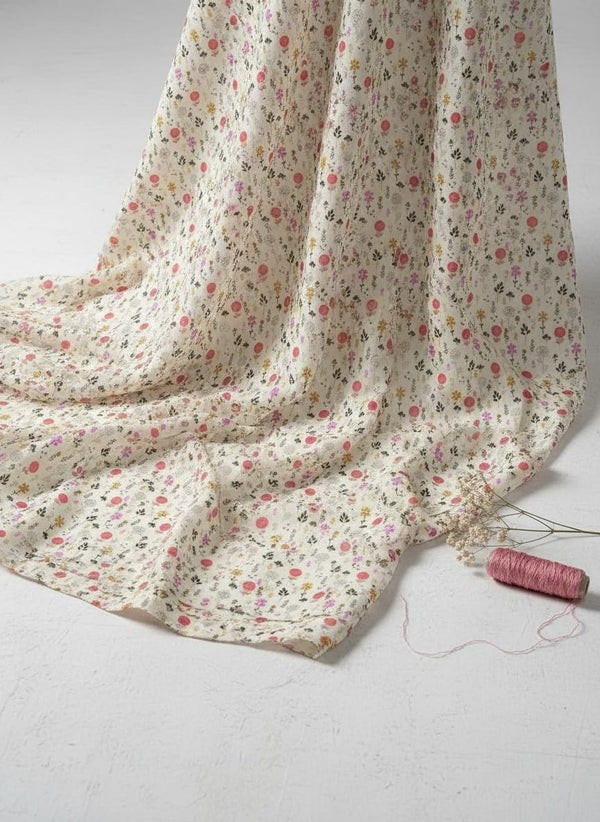 Small Motif Flowers Digital Printed Fabric - Fabric Editorial Studio Flatlay Lookbook - PC-0-TA01075-106