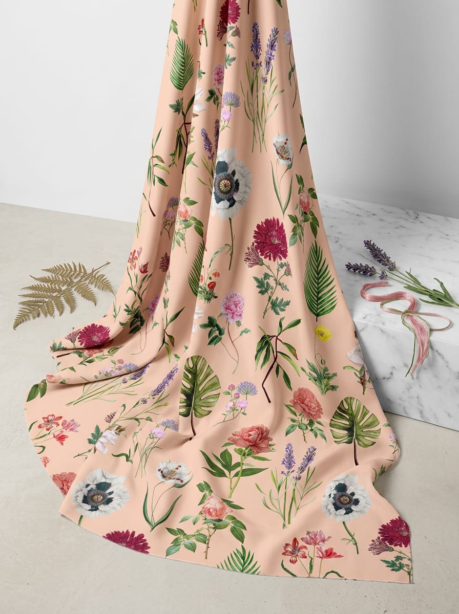 A Garden Illustrated on Woven Cloth