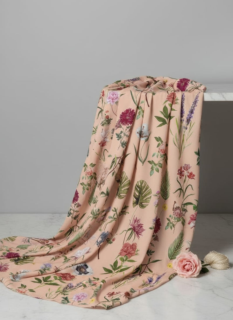 Tropical Flowers Digital Printed Fabric