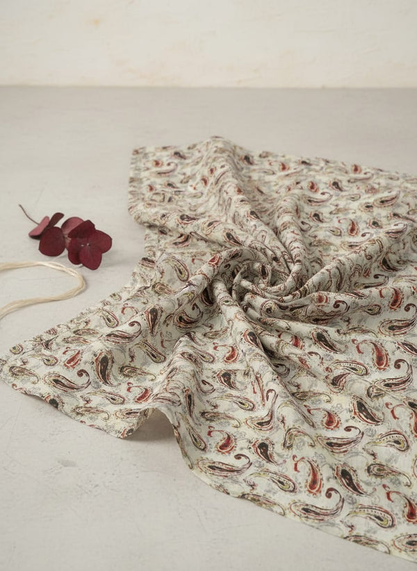 Hand Painted Look Motif Digital Printed Fabric - Upada Silk - Fabric Editorial Studio Flatlay Lookbook - US-0-MA08461-110