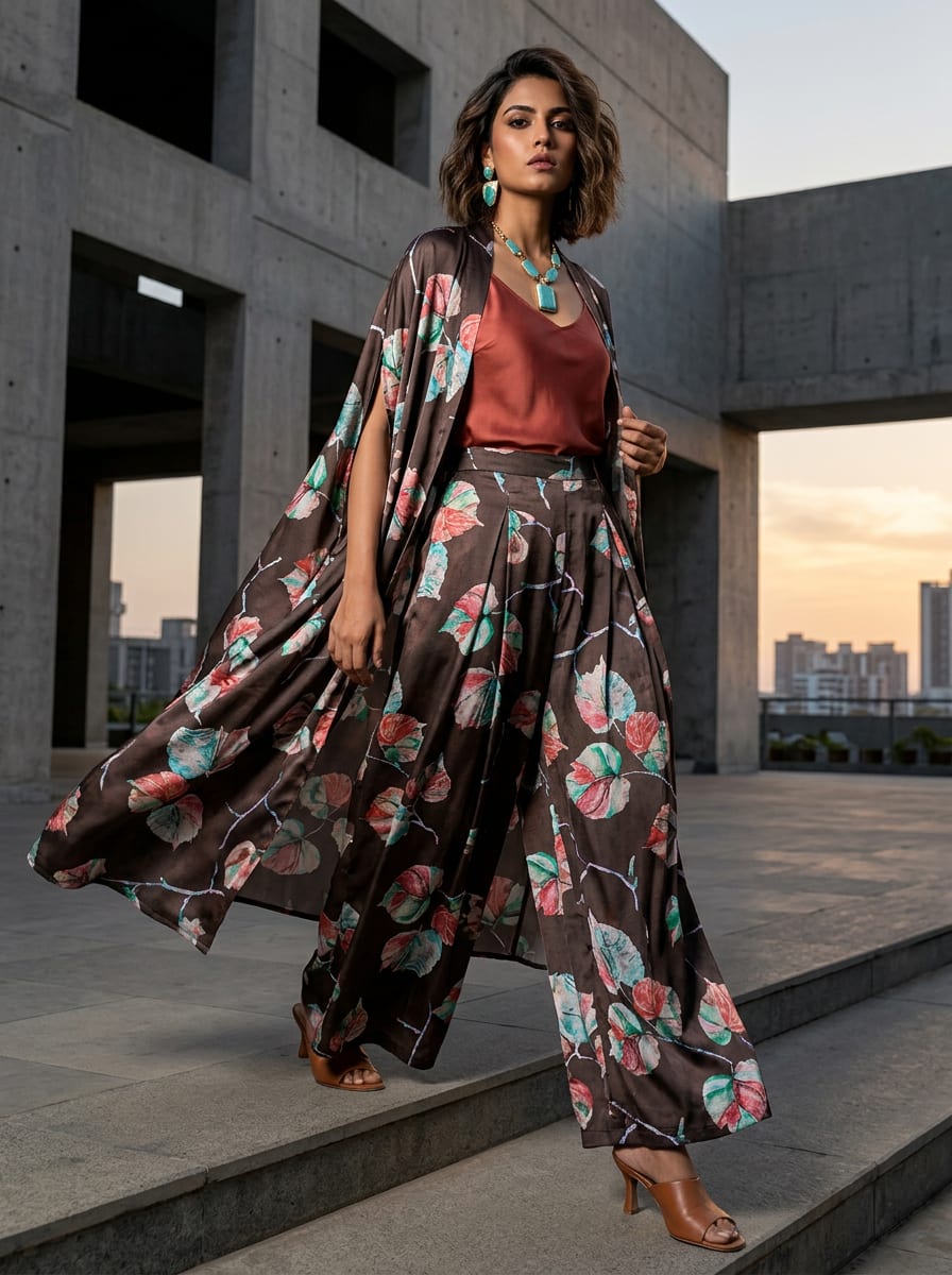 Where Watercolour Meets Woven Satin