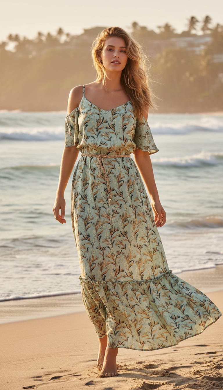 Fluid Rama Crop Branch Motif Digital Printed Fabric  - Crepe