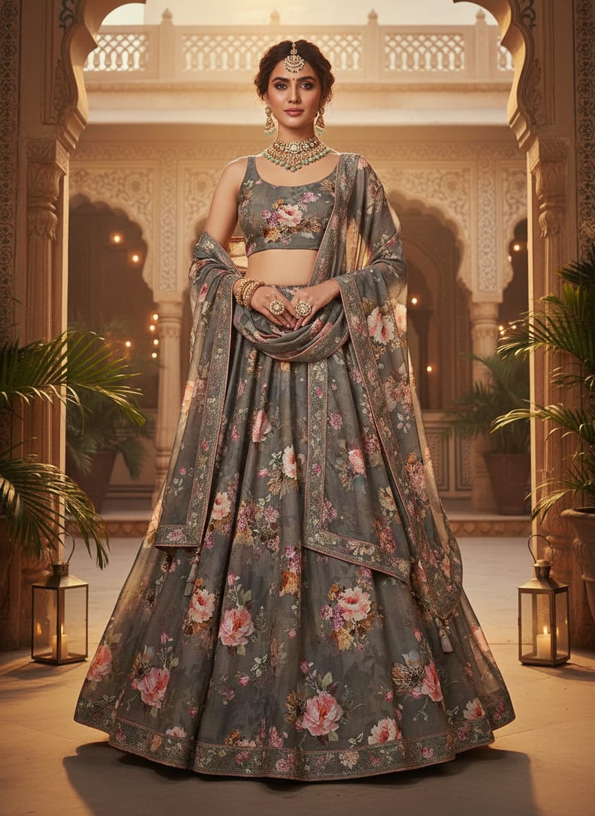 A Print Reminiscent of a Vintage Garden