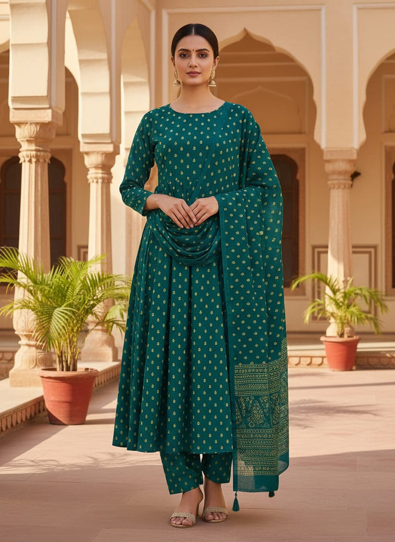 Small and Single Motif Digital Printed Fabric - Kora Silk