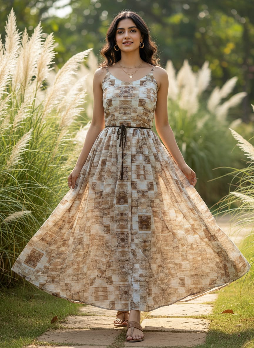 Where Classic Checks Meet Ethnic Grace