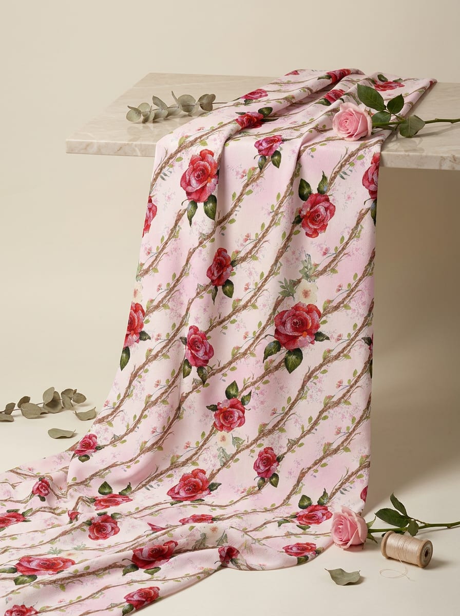 A Rose Garden in Watercolour Hues