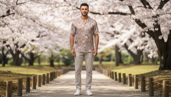 Ditsy Cool Summer Pattern Digital Printed Fabric - Japan Satin - alternate view