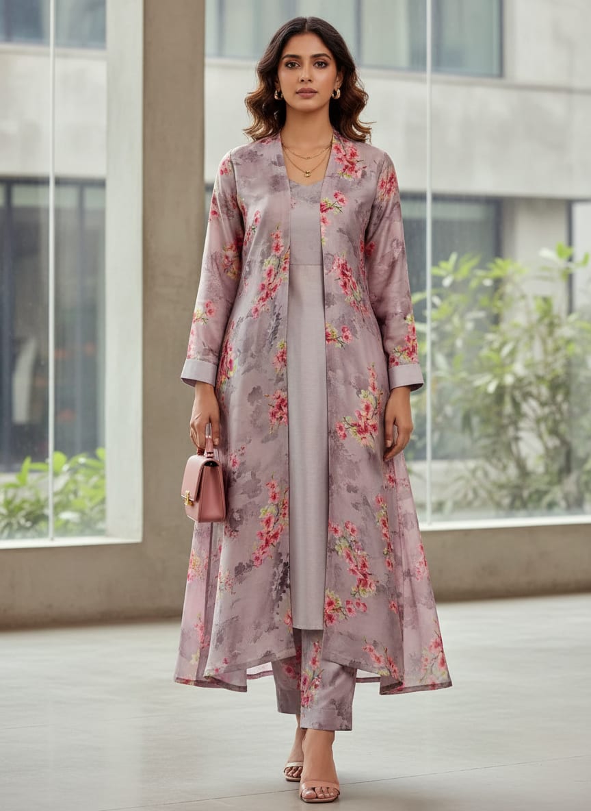 Ditsy Cool Summer Pattern Digital Printed Fabric - Kora Silk