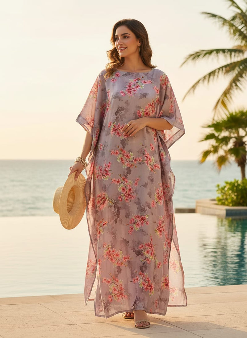 Ditsy Cool Summer Pattern Digital Printed Fabric - Muslin