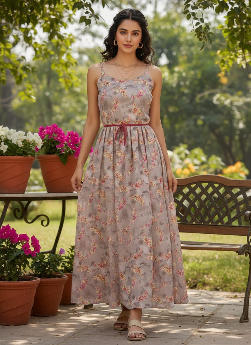 Ditsy Cool Summer Pattern Digital Printed Fabric - Pure Muslin