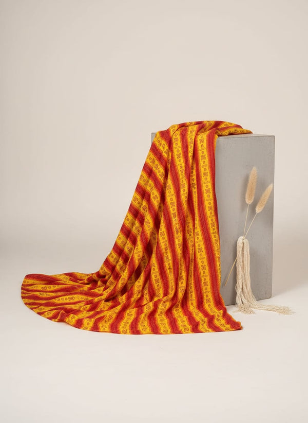 Yellow Ethnic Bandhani Stripe Pattern Pure Chinon Digital Printed Fabric - Fabric Editorial Studio Flatlay Lookbook - PC-0-TA08470P1-106