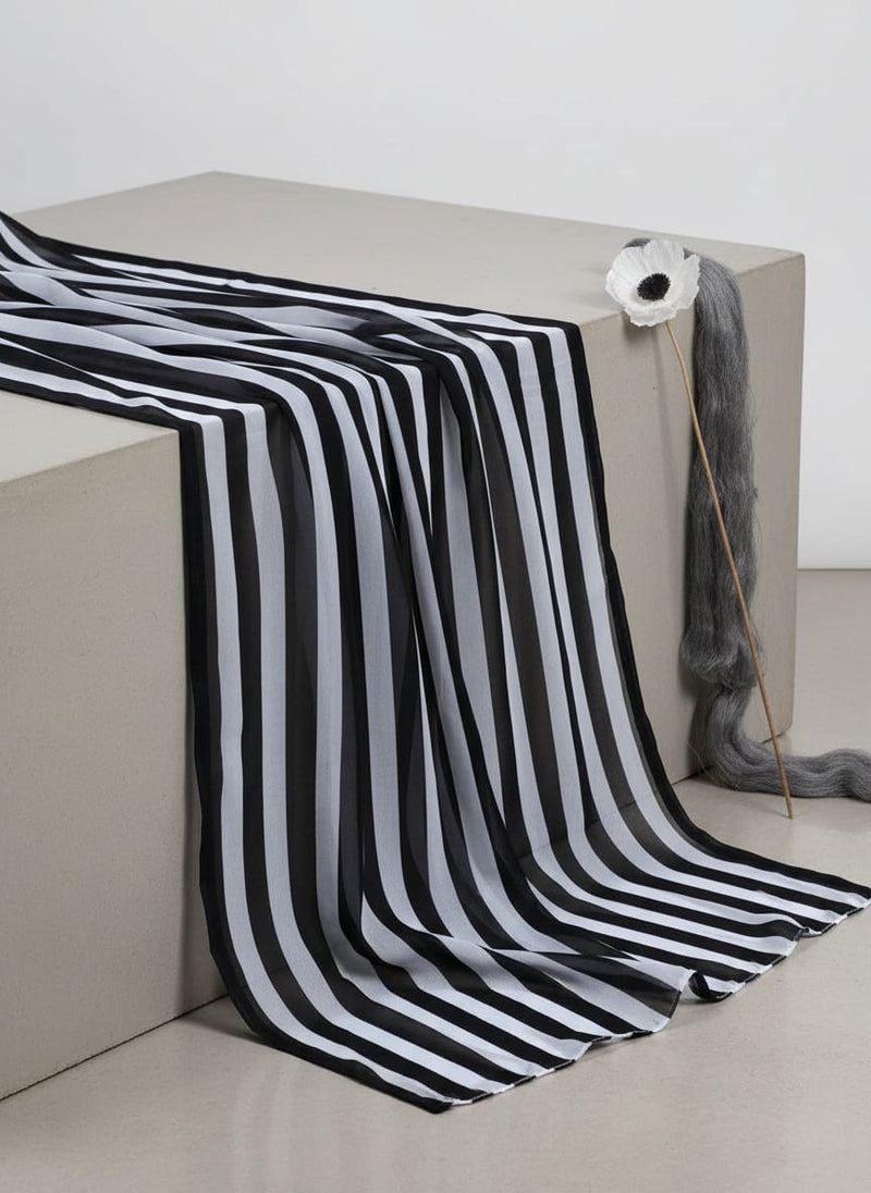 Decorative Black And White Zebra Digital Printed Fabric - Weightless