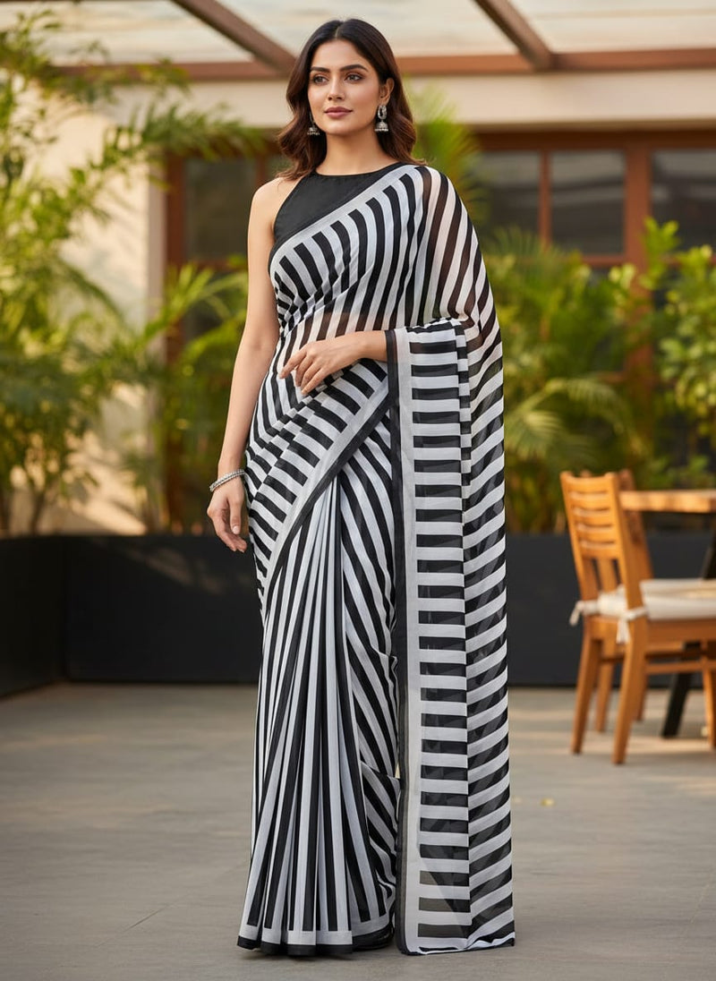 Decorative Black And White Zebra Digital Printed Fabric - Weightless