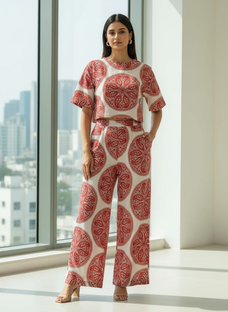 Oriental Paisley Patterns Digital Printed Fabric - Pure Cotton