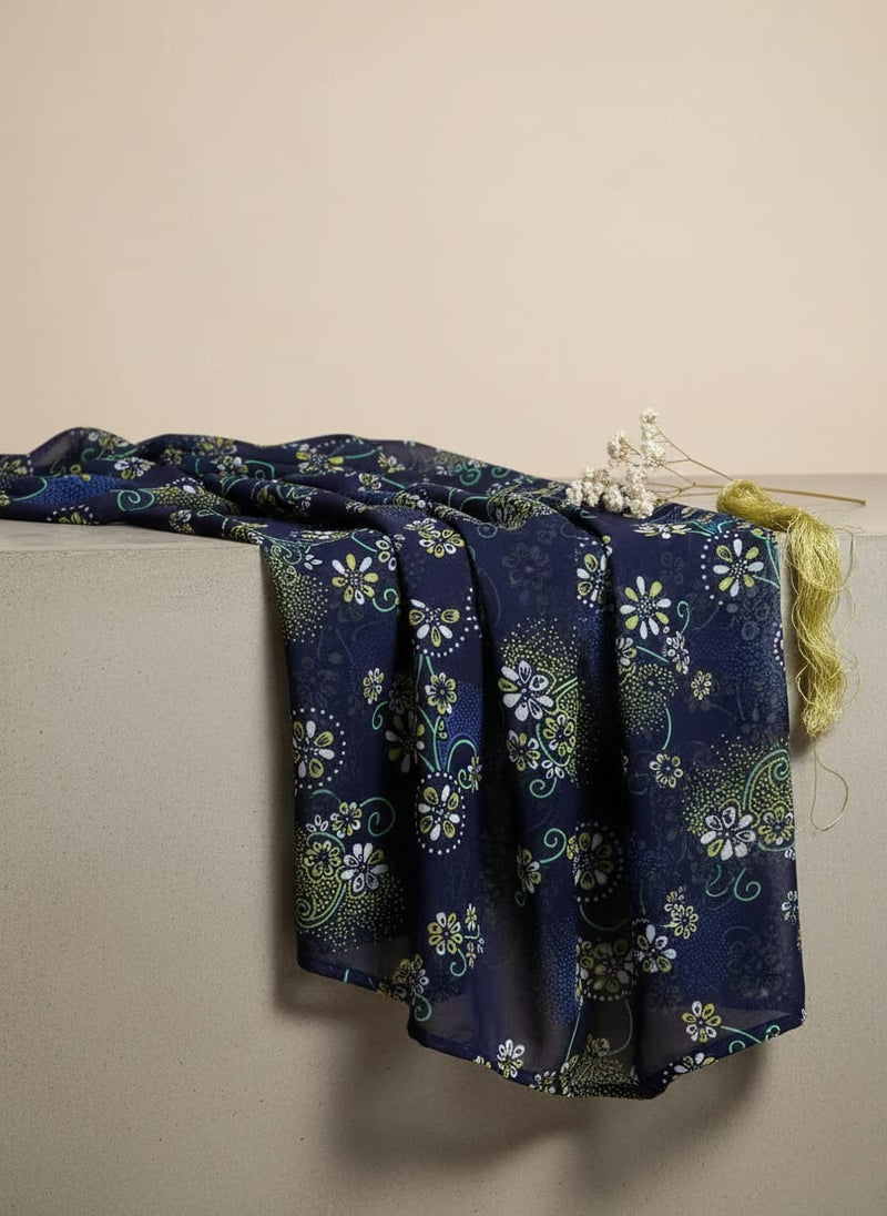 Royal Orchid Ditsy Digital Printed Fabric - Weightless