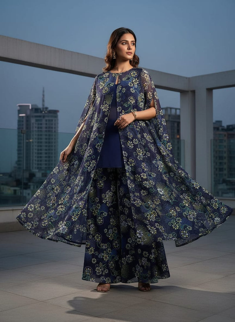 Royal Orchid Ditsy Digital Printed Fabric - Weightless