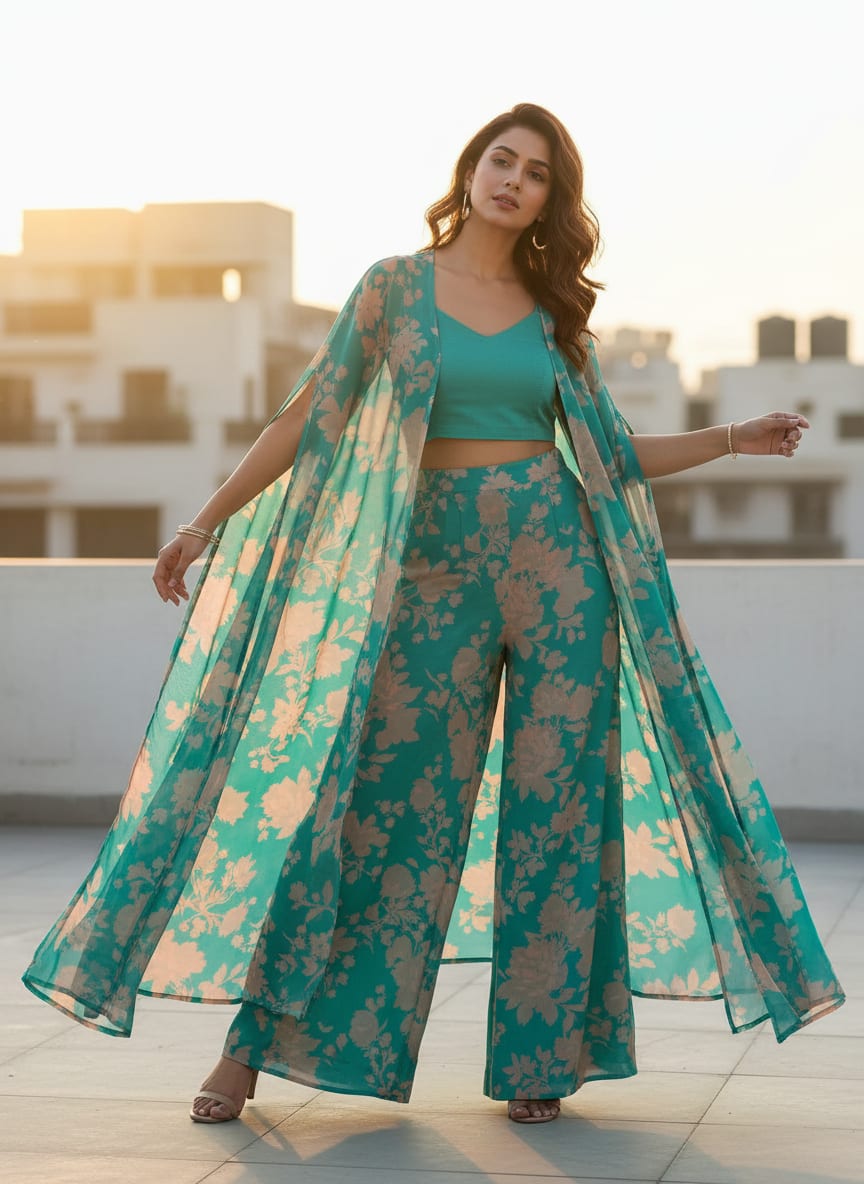 Where Cool Teal Meets Warm Peach
