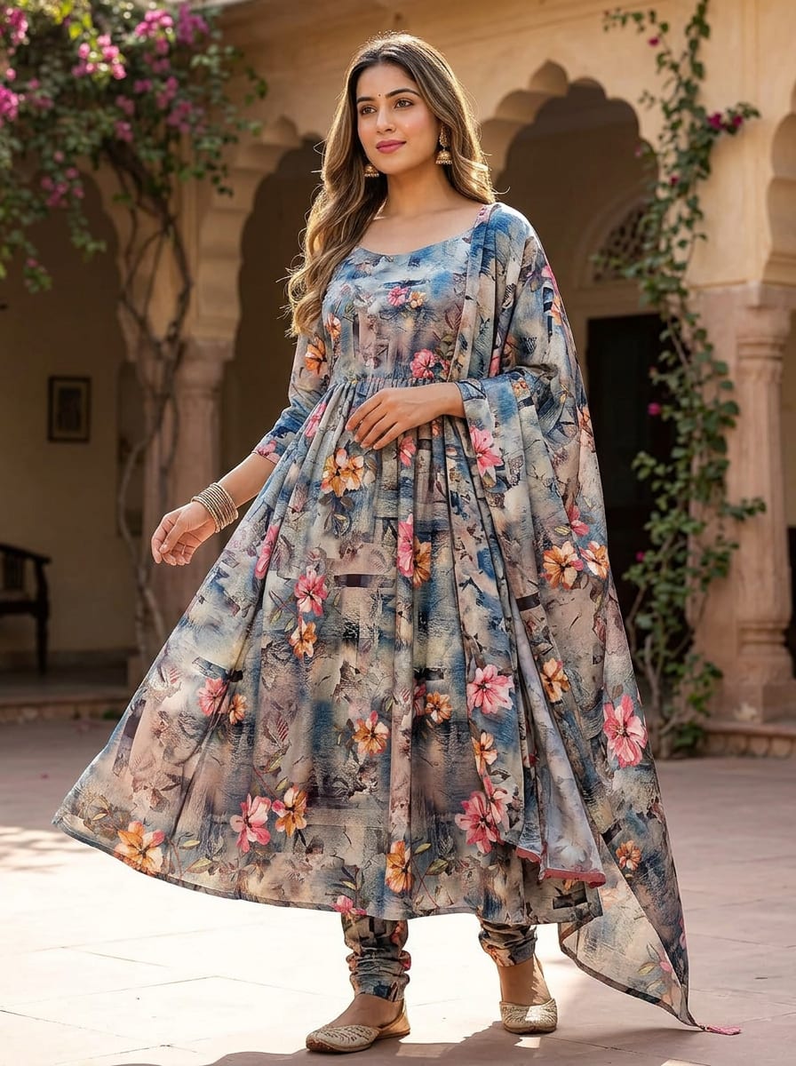 Where Painted Textures Meet Delicate Florals