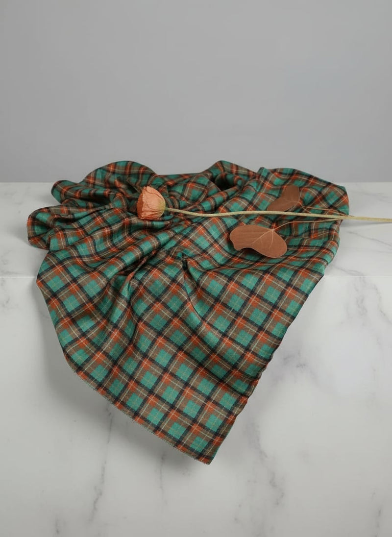 Mini Check Patterns Digital Printed Fabric - Crepe