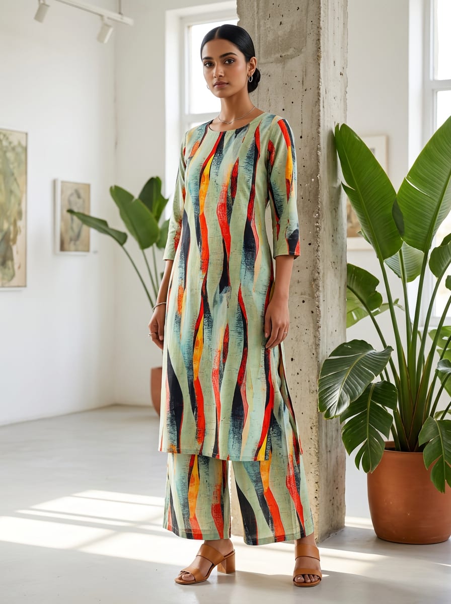 Where Painterly Strokes Meet Woven Cloth