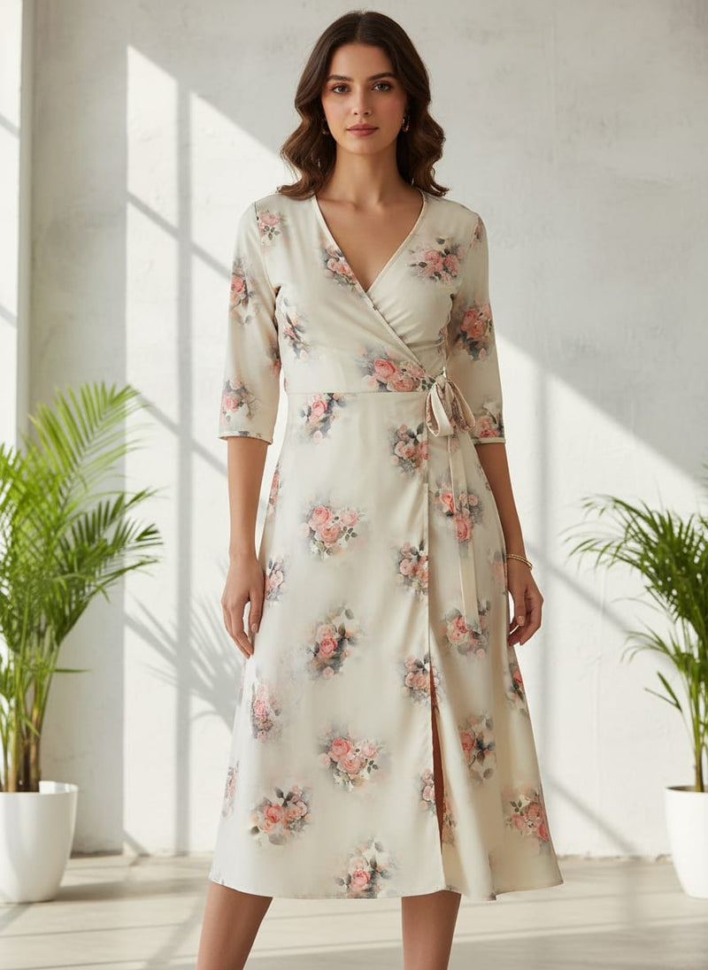Beautiful Summer Peony Bunch Digital Printed Fabric - Weightless