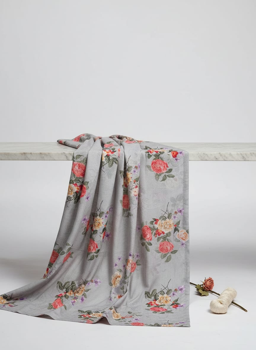 A Contemporary Garden on Soft Cotton