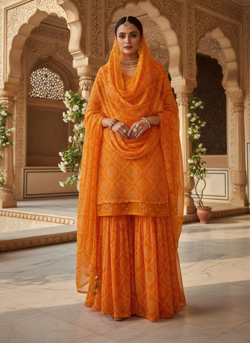 Creative Yellow Doted Seamless Digital Printed Fabric - Pure Chiffon