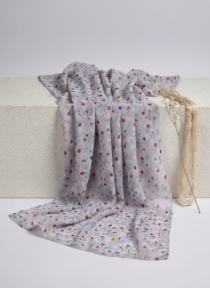 Multicolor Colorful Ditsy Floral Weightless Digital Printed Fabric