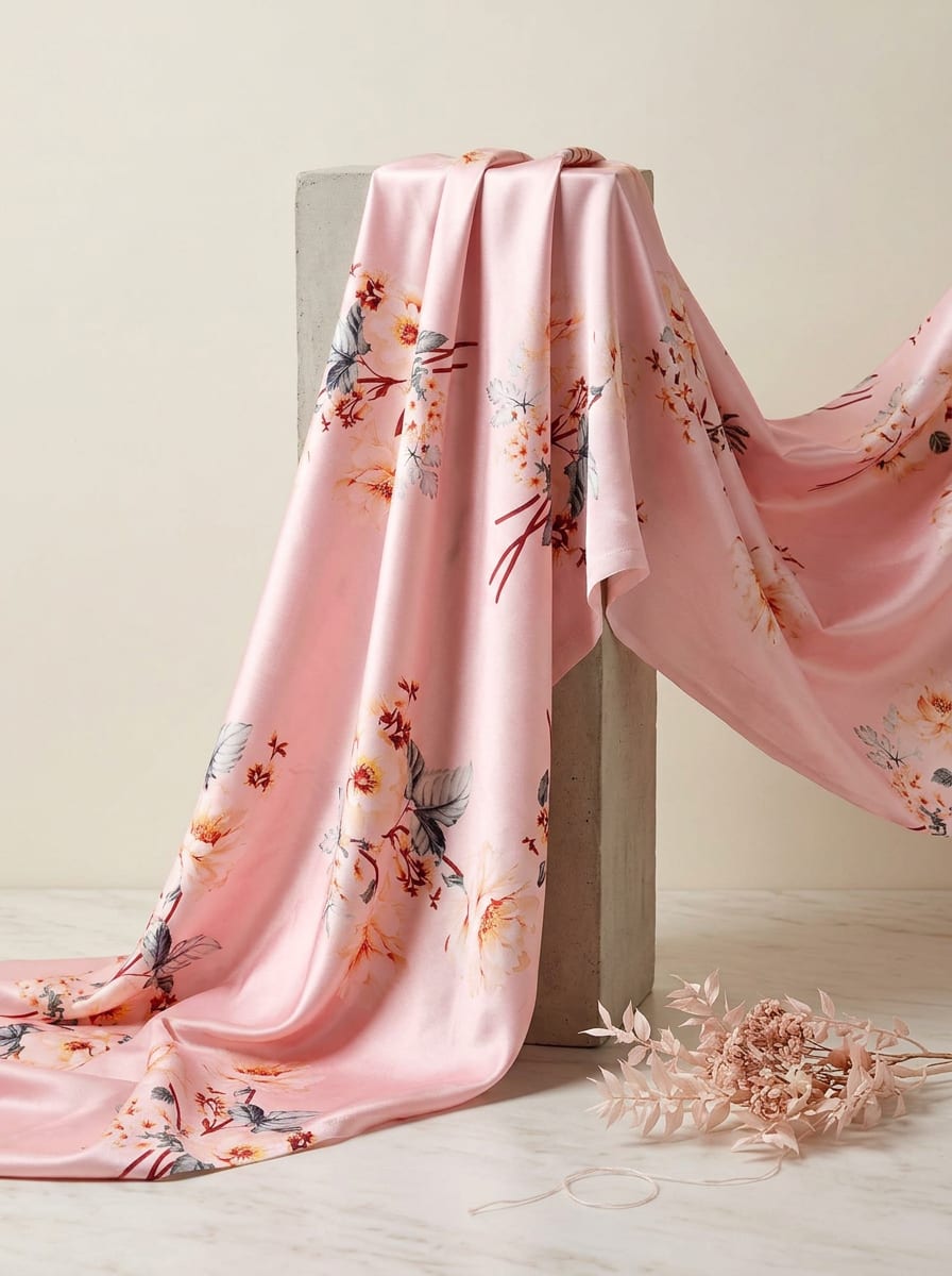 A Print That Blooms on Satin