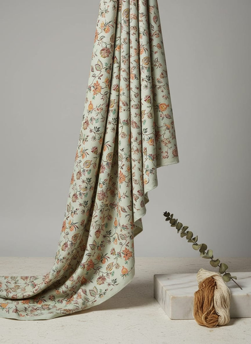 Retro Vintage Painted Art Digital Printed Fabric - Weightless