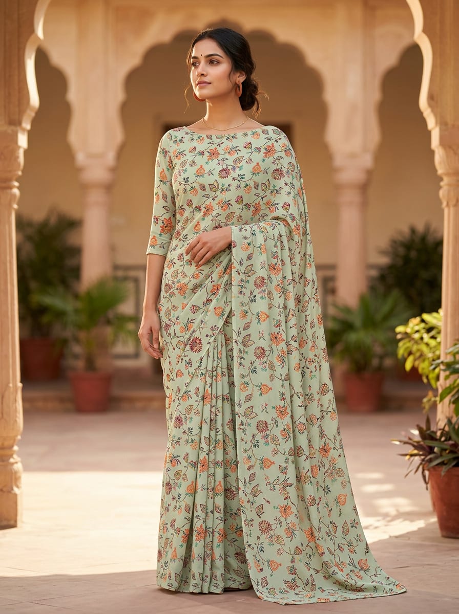 A Delicate Vine Wandering Across Cloth