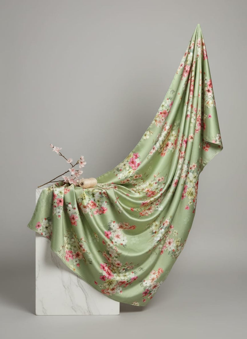 Multi Colour Tiny Beautiful Chintz Printed Fabric - Japan Satin