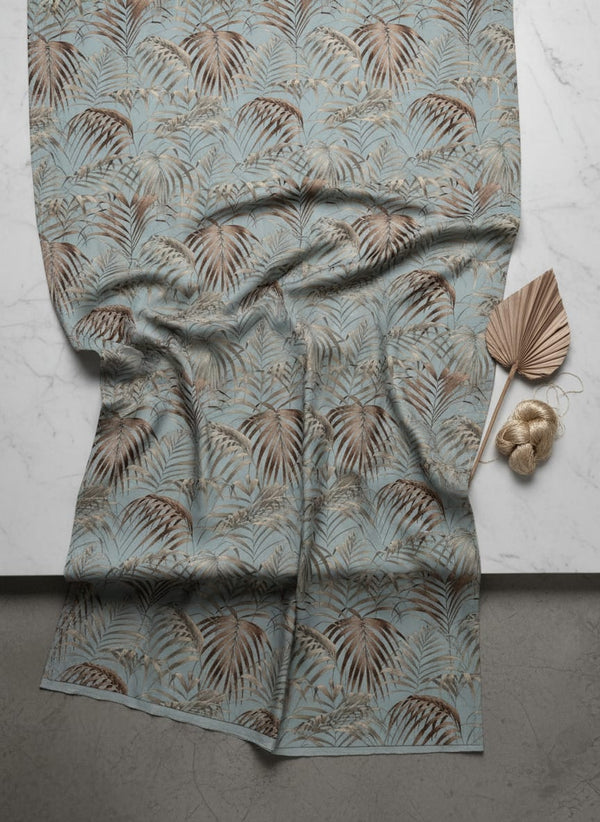 Tropical Garden Leaves Digital Printed Fabric - Upada Silk - Fabric Editorial Studio Flatlay Lookbook - US-0-TA08896-110