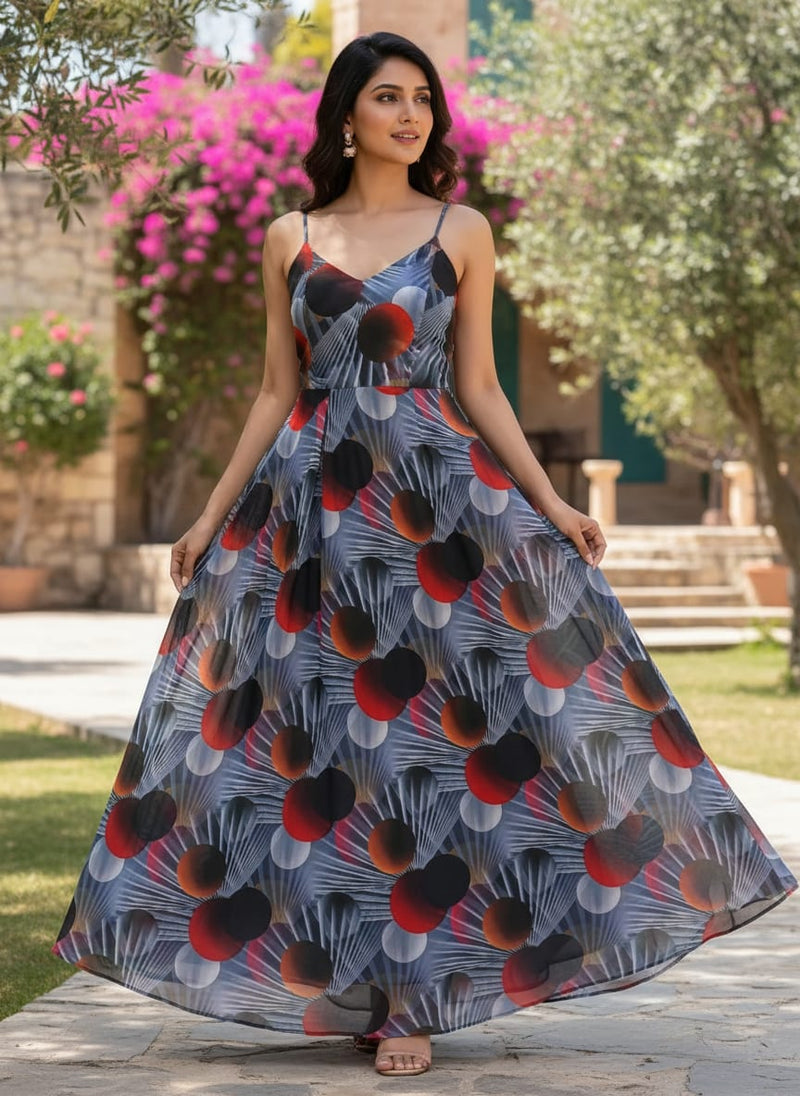 Glassmorphisam Bubble Effects Digital Printed Fabric - Weightless