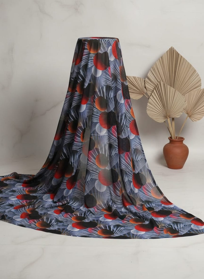 Glassmorphisam Bubble Effects Digital Printed Fabric - Weightless