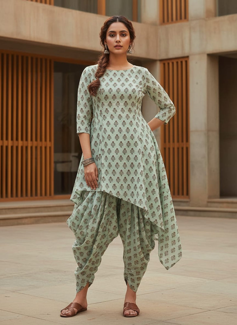 Seamless Indian Mughal Motif Flower Digital Printed Fabric - Pure Muslin