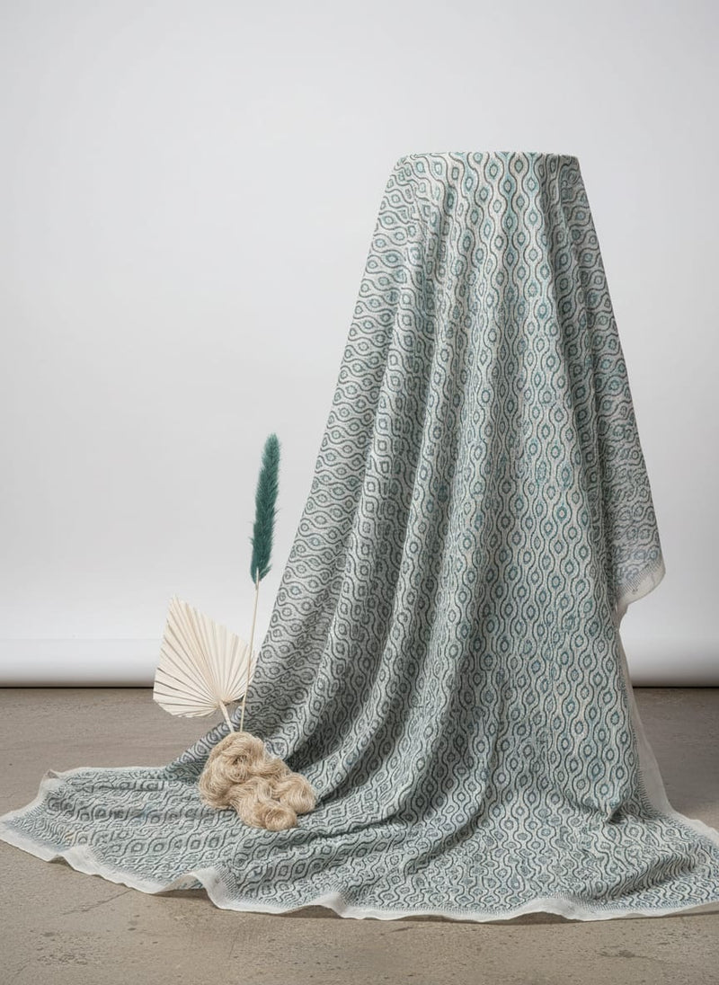 Cultural Seamless Beautiful Ogee Digital Printed Fabric - Kora Silk