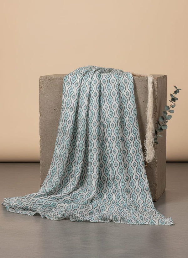 Cultural Seamless Beautiful Ogee Digital Printed Fabric - Pure Chinon - Fabric Editorial Studio Flatlay Lookbook - PC-0-MA0226-106