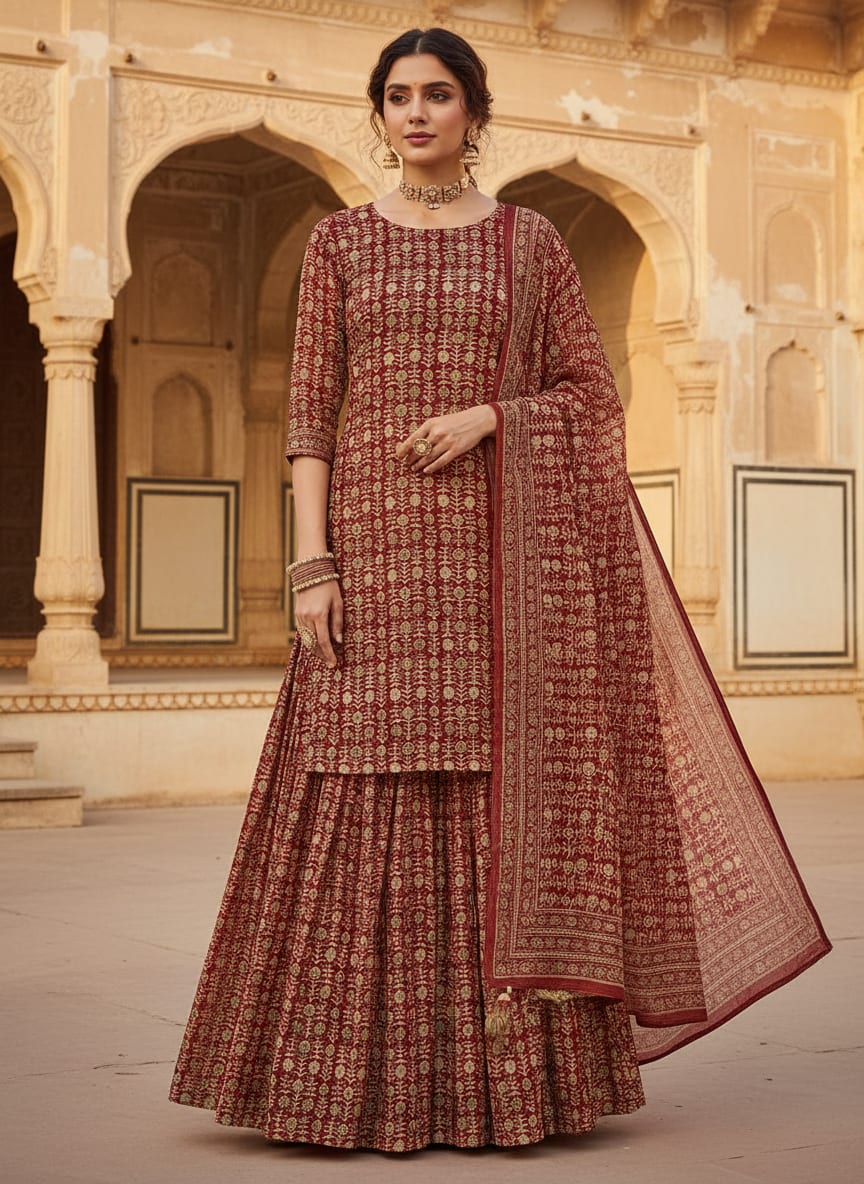 A Classic Motif, Reimagined on Georgette