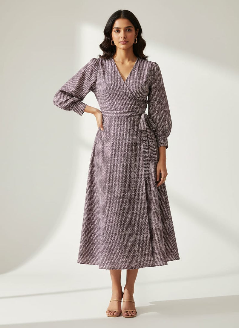 Seamless Link Abstract With Old Lavender Digital Printed Fabric - Weightless