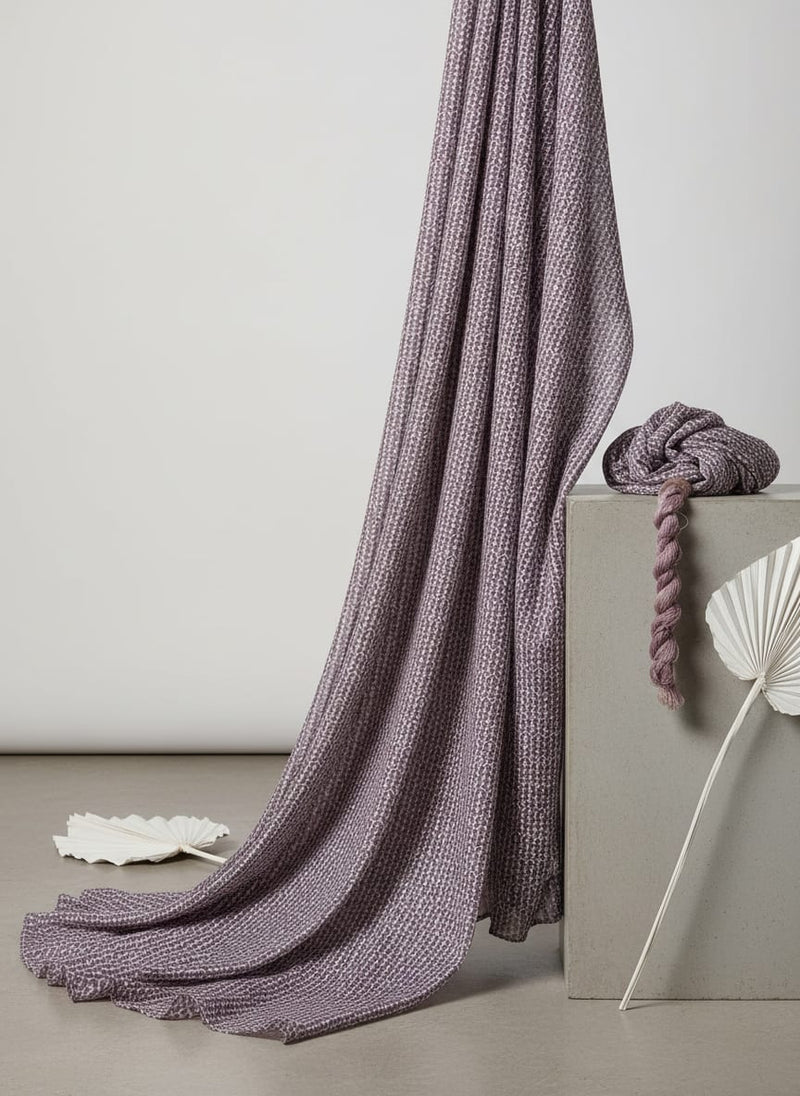 Seamless Link Abstract With Old Lavender Digital Printed Fabric - Pure Georgette