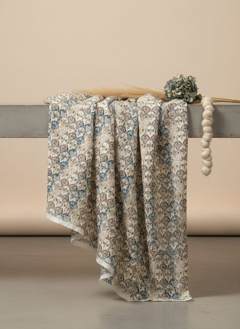 Old And Vintage Creative Digital Printed Fabric - Crepe