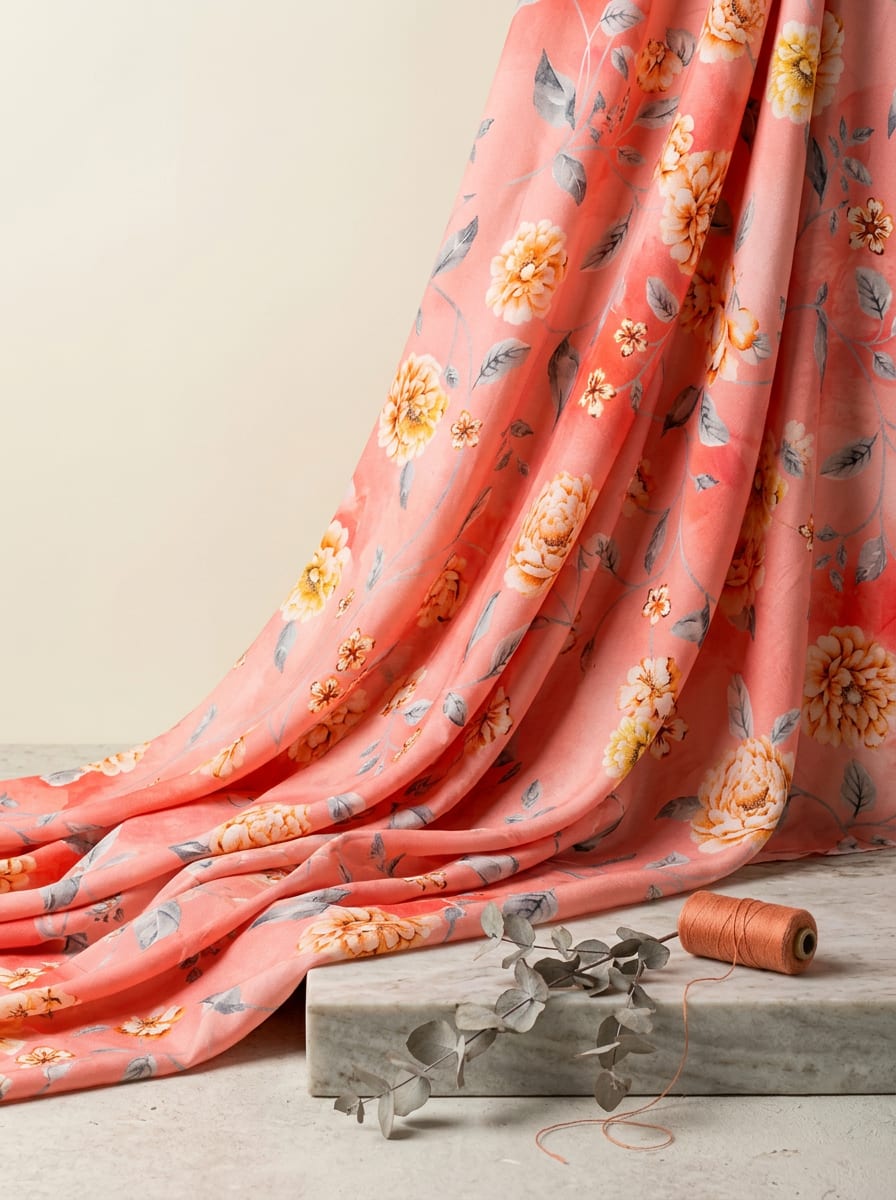A Watercolour Garden on Woven Cloth
