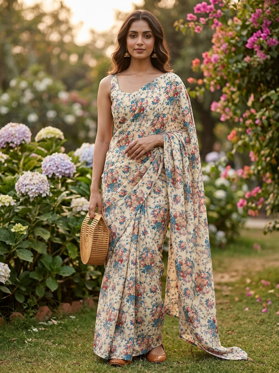 A Print That Whispers of English Gardens