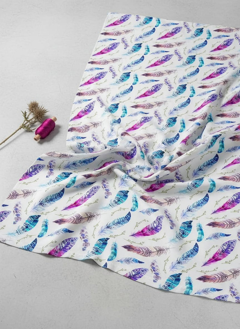 Feathers Digital Printed Fabric