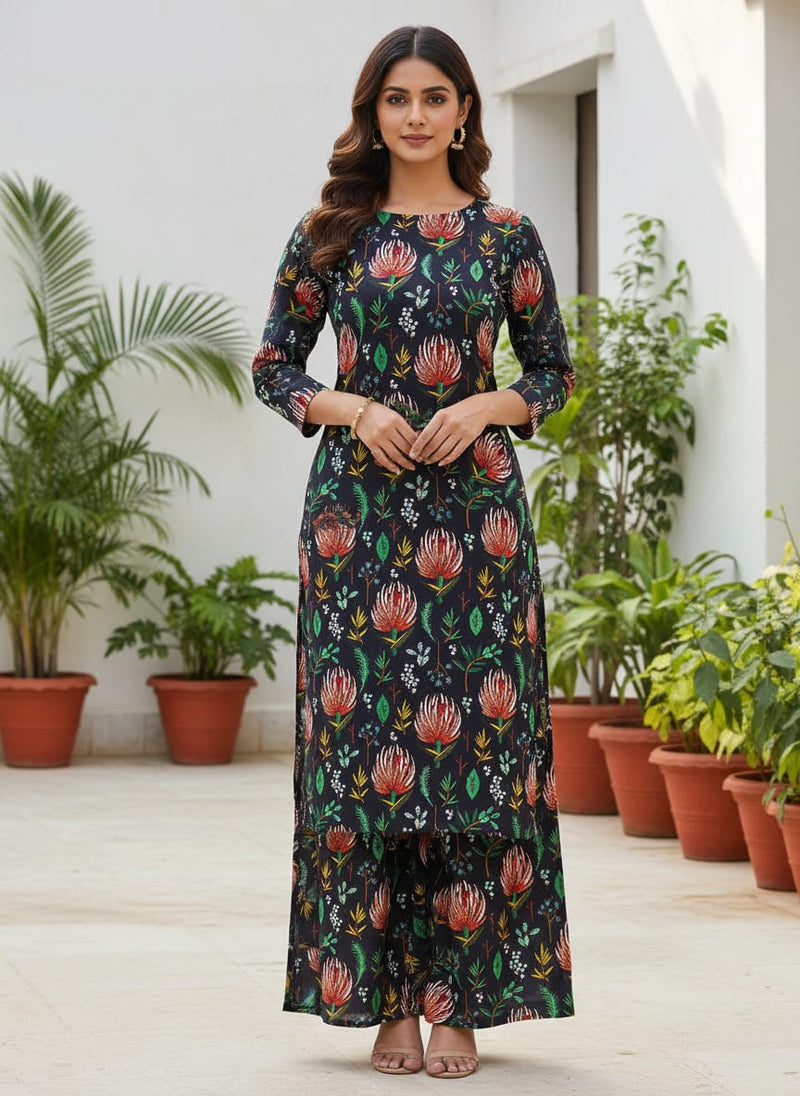 Lovely Lotus Digital Printed Fabric