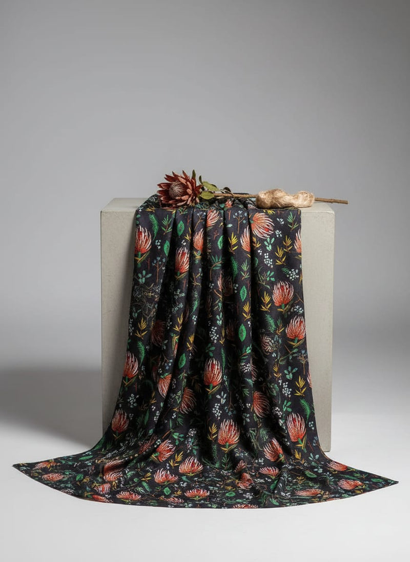 Lovely Lotus Digital Printed Fabric